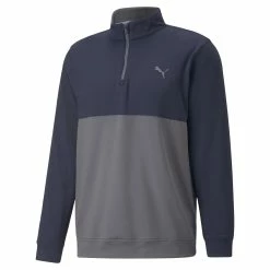 PUMA Golf Puma Gamer Colorblock 1/4 Zip Pullover -Apparel Sales Store 532985 10 25588.1679074300