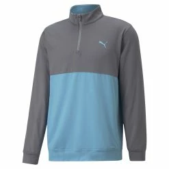 PUMA Golf Puma Gamer Colorblock 1/4 Zip Pullover -Apparel Sales Store 532985 14 02241.1679074300