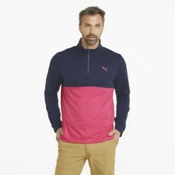 PUMA Golf Puma Gamer Colorblock 1/4 Zip Pullover -Apparel Sales Store 532985 15 mod01 75791.1679074300