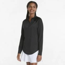 PUMA Golf Puma Womens Shine Golf 1/4 Zip -Apparel Sales Store 533008 02 mod01 1 85325.1669159783