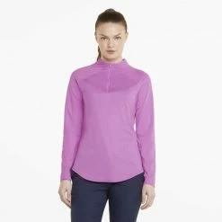 PUMA Golf Puma Womens Shine Golf 1/4 Zip -Apparel Sales Store 533008 10 mod01 65895.1669159783