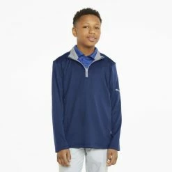PUMA Golf Puma Boys Gamer 1/4 Zip Pullover -Apparel Sales Store 535099 05 mod01 78074.1665510659