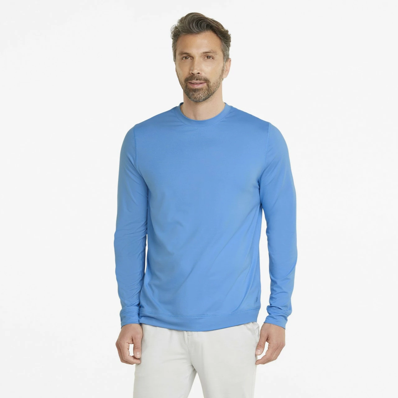 PUMA Golf Puma Cloudspun GRYLBL Crewneck 1 PUMA Golf Puma Cloudspun GRYLBL Crewneck