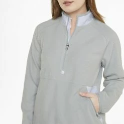 PUMA Golf Puma Womens Sherpa 1/4 Zip -Apparel Sales Store 535517 01 mod04 49401.1669160326