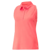 PUMA Golf Puma Womens MATTR Peak Sleeveless Polo