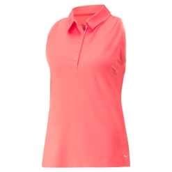 PUMA Golf Puma Womens MATTR Peak Sleeveless Polo