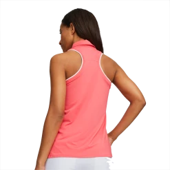 PUMA Golf Puma Womens MATTR Peak Sleeveless Polo -Apparel Sales Store 537486 08 mod03 37003.1679083074