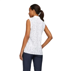 PUMA Golf Puma Womens Cloudspun Whitewater Sleeveless Polo -Apparel Sales Store 537490 01 mod03 08465.1679082362
