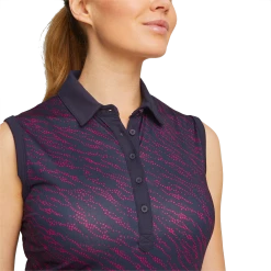 PUMA Golf Puma Womens Cloudspun Whitewater Sleeveless Polo -Apparel Sales Store 537490 03 mod02 01576.1679082362