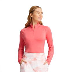 PUMA Golf Puma Womens You-V 1/4 Zip -Apparel Sales Store 537498 06 mod01 06564.1674504644