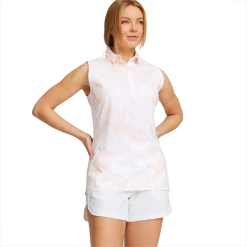PUMA Golf Puma Womens Palm Sleeveless Polo -Apparel Sales Store 537500 02 mod01 77991.1679082732