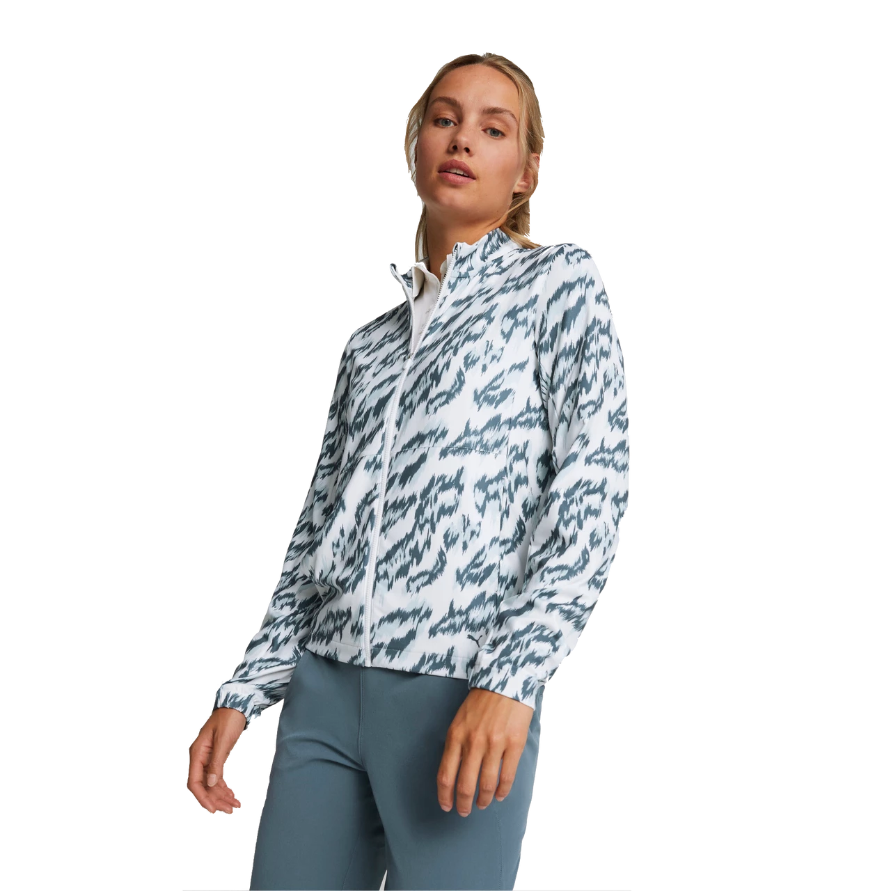 PUMA Golf Puma Womens Cloudspun Animal Print Jacket 7 PUMA Golf Puma Womens Cloudspun Animal Print Jacket - Image 7