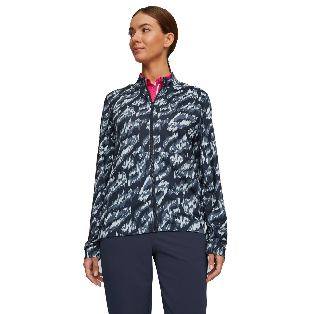 PUMA Golf Puma Womens Cloudspun Animal Print Jacket 2 PUMA Golf Puma Womens Cloudspun Animal Print Jacket - Image 2
