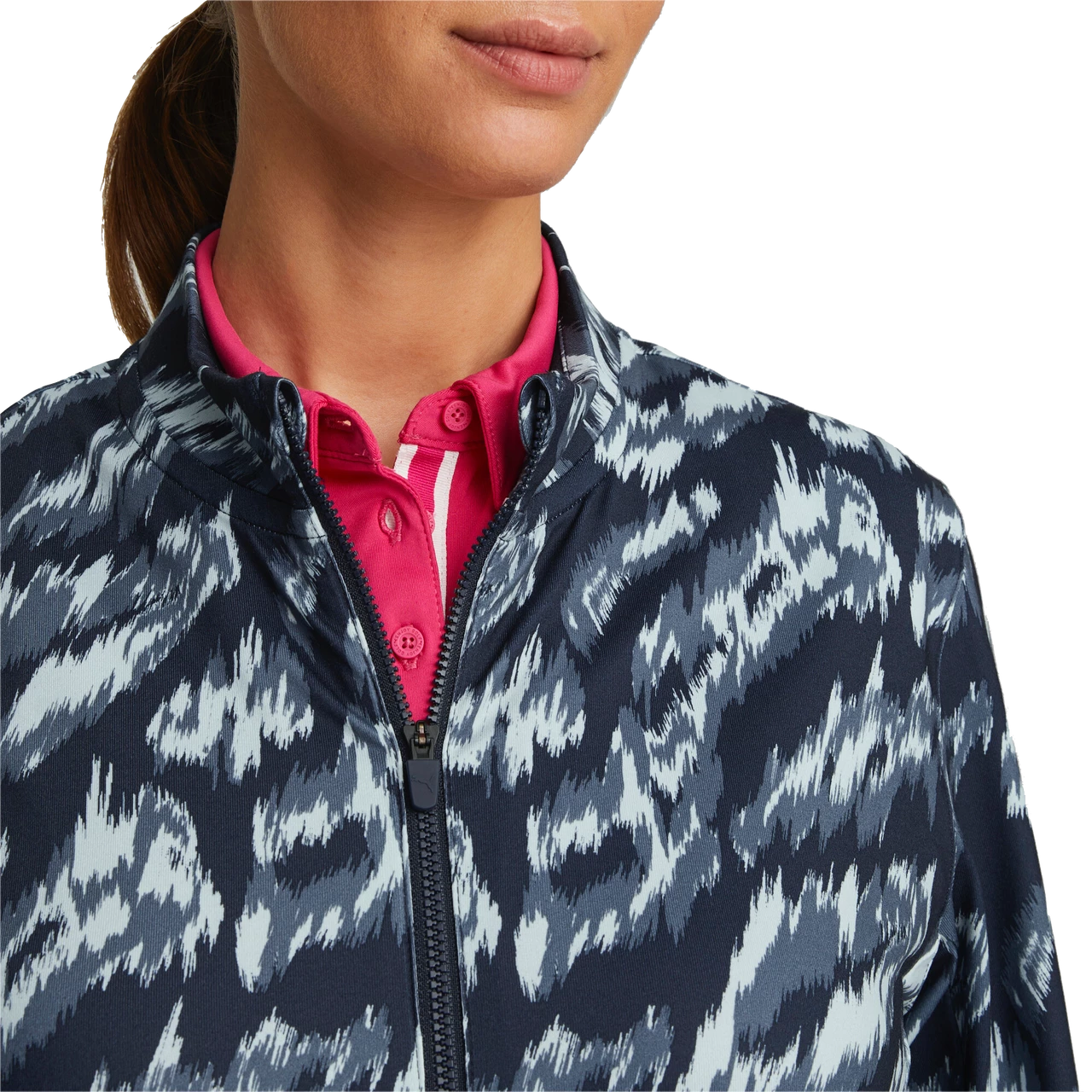 PUMA Golf Puma Womens Cloudspun Animal Print Jacket 4 PUMA Golf Puma Womens Cloudspun Animal Print Jacket - Image 4