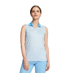 PUMA Golf Puma Womens MATTR Love/H8 Sleeveless Polo -Apparel Sales Store 538998 02 mod01 10891.1679082827
