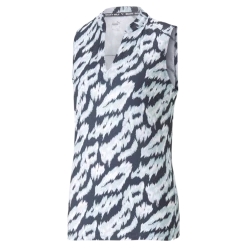 PUMA Golf Puma Womens MATTR Animal Sleeveless Polo