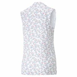 PUMA Golf Puma Womens MATTR Micro Floral Sleeveless Polo -Apparel Sales Store 539002 01 bv 69839.1679082775