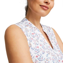 PUMA Golf Puma Womens MATTR Micro Floral Sleeveless Polo -Apparel Sales Store 539002 01 mod02 05021.1679082775