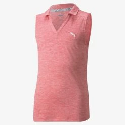 PUMA Golf Puma Girls Sleeveless Heather Polo -Apparel Sales Store 579314 21 1 94797.1665507444