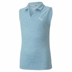 PUMA Golf Puma Girls Sleeveless Heather Polo -Apparel Sales Store 579314 22 91954.1665507444