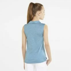 PUMA Golf Puma Girls Sleeveless Heather Polo -Apparel Sales Store 579314 22 mod02 13342.1665507444