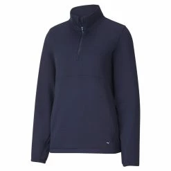 PUMA Golf Puma Womens Cloudspun 1/4 Zip Golf Jacket -Apparel Sales Store 597712 05 1 34222.1669159122