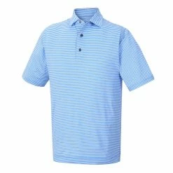 FootJoy Golf FootJoy Lisle Feeder Stripe Self Collar Polo -Apparel Sales Store FJ 22159 01 24777.1675972290