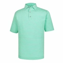 FootJoy Golf FootJoy Lisle Feeder Stripe Self Collar Polo -Apparel Sales Store FJ 22297 01 22835.1675972290