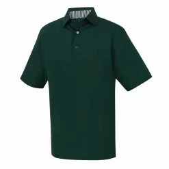 FootJoy Golf FootJoy ProDry Solid Lisle Golf Shirt With Stripe Accent -Apparel Sales Store FJ 32901 01 76140.1675966578
