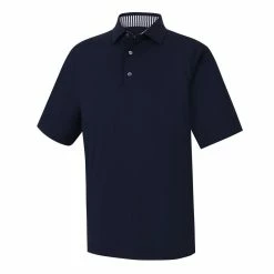FootJoy Golf FootJoy ProDry Solid Lisle Golf Shirt With Stripe Accent -Apparel Sales Store FJ 32914 01 46649.1675966578