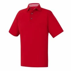 FootJoy Golf FootJoy ProDry Solid Lisle Golf Shirt With Stripe Accent -Apparel Sales Store FJ 32939 01 10754.1675966578