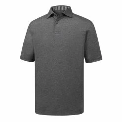 FootJoy Golf FootJoy ProDry Solid Lisle Golf Shirt With Stripe Accent -Apparel Sales Store FJ 32940 01 03893.1675966578