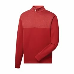FootJoy Golf FootJoy Heather Yoke Half Zip Midlayer -Apparel Sales Store FootJoy Heather Yoke Half Zip Midlayer Crimson 86556.1671485868