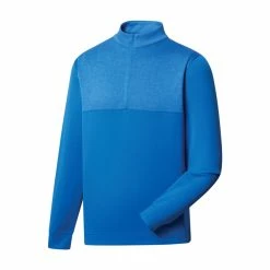 FootJoy Golf FootJoy Heather Yoke Half Zip Midlayer -Apparel Sales Store FootJoy Heather Yoke Half Zip Midlayer Royal 53868.1671485845