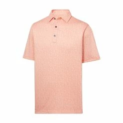 FootJoy Golf FootJoy Painted Floral Lisle Traditional Fit Polo -Apparel Sales Store FootJoy Painted Floral Lisle Traditional Fit Polo Peach 19693.1675980007
