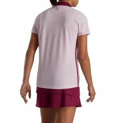 FootJoy Golf FootJoy Womens SS Stripe Ribbon Trim Shirt -Apparel Sales Store FootJoy Womens SS Stripe Ribbon Trim Shirt Pink d 65608.1676055268