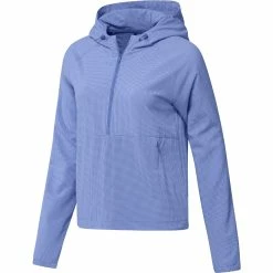 Adidas Golf Adidas Womens Seersucker Quarter Zip Hoodie -Apparel Sales Store HS8970 04335.1679077112