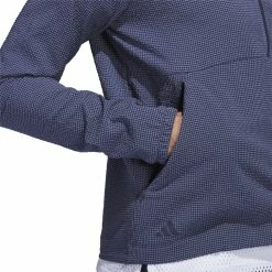 Adidas Golf Adidas Womens Seersucker Quarter Zip Hoodie -Apparel Sales Store HS8971 03 80168.1679077112