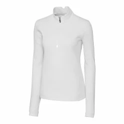 Cutter & Buck Ladies Traverse Stretch Quarter Zip Pullover -Apparel Sales Store LCK00033 WH MANN HG 31174.1668803655