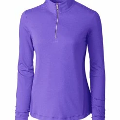 Cutter & Buck Ladies Madeline Half Zip Mockneck Top -Apparel Sales Store LCK08651 GPE MANN HG 48196.1649800453