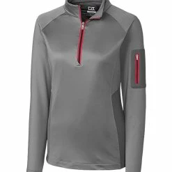 Cutter & Buck Ladies Shaw Hybrid Half Zip -Apparel Sales Store LCK08666 OXCDR MANN HG 76765.1649799506