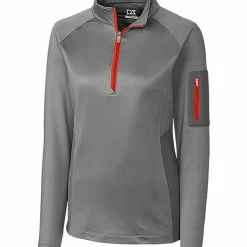 Cutter & Buck Ladies Shaw Hybrid Half Zip -Apparel Sales Store LCK08666 OXCLO MANN HG 53324.1649799506