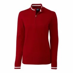 Cutter & Buck Ladies Lakemont Tipped Half Zip -Apparel Sales Store LCS00005 CDR MANN HG 77086.1669056891