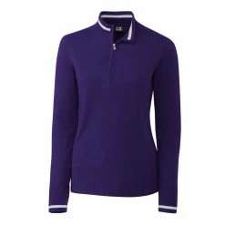 Cutter & Buck Ladies Lakemont Tipped Half Zip -Apparel Sales Store LCS00005 CLP MANN HG 95204.1669056891