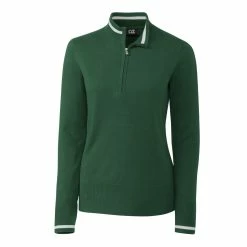 Cutter & Buck Ladies Lakemont Tipped Half Zip -Apparel Sales Store LCS00005 HT MANN HG 97992.1669056891