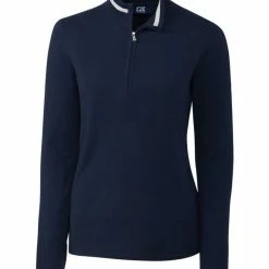 Cutter & Buck Ladies Lakemont Tipped Half Zip -Apparel Sales Store LCS00005 LYN MANN HG 94707.1669056891