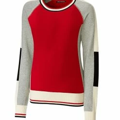 Cutter & Buck Ladies Stride Colorblock Sweater -Apparel Sales Store LCS08102 RD MANN HG 94002.1649710989