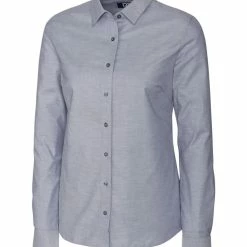 Cutter & Buck Ladies Long Sleeve Stretch Oxford -Apparel Sales Store LCW00003 CC MANN HG 27834.1668810704