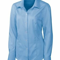 Cutter & Buck Women's Long Sleeve Epic Easy Care Nailshead