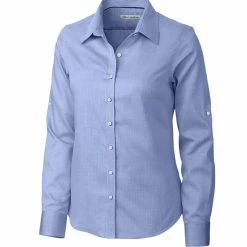 Cutter & Buck Women's Long Sleeve Epic Easy Care Mini Herringbone